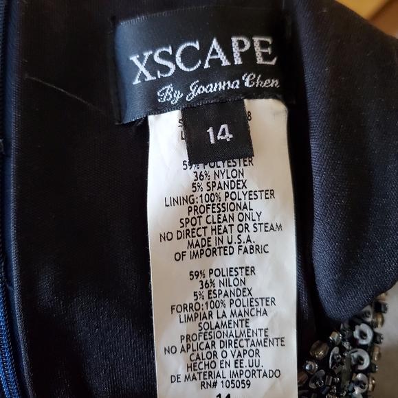 Navy blue fitted pencil dress - Picture 4 of 4